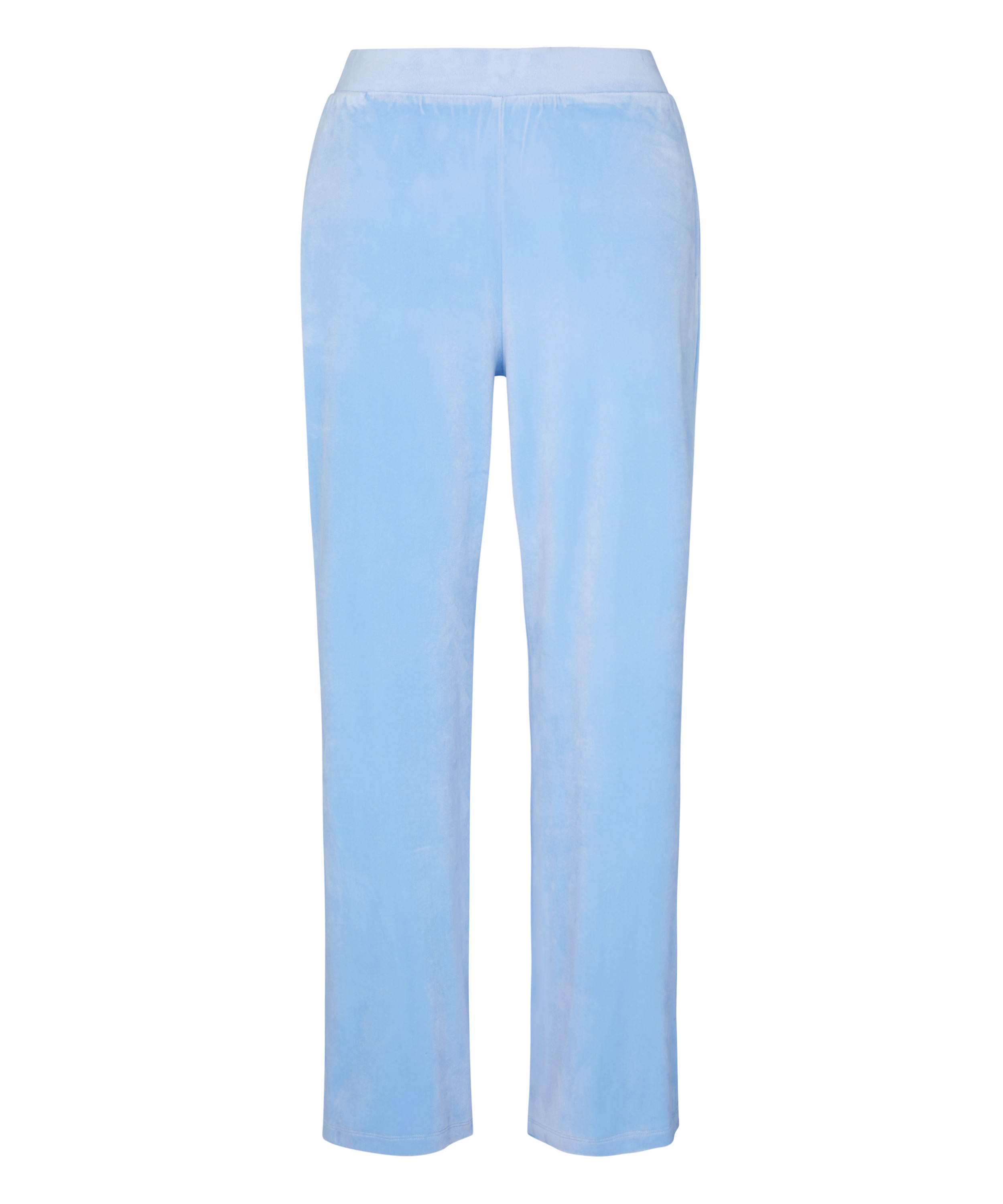 Velours Pyjama Pants, Blue, main