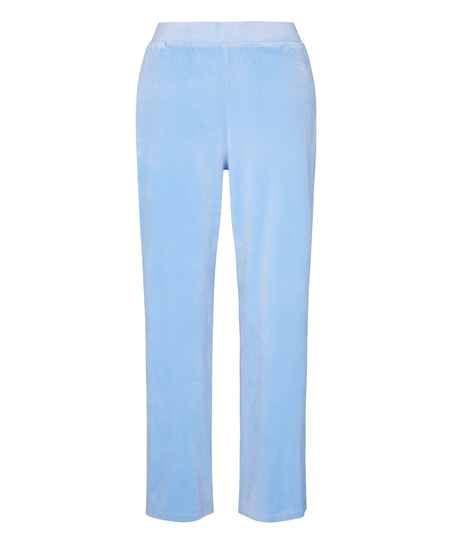 Velours Pyjama Pants, Blue