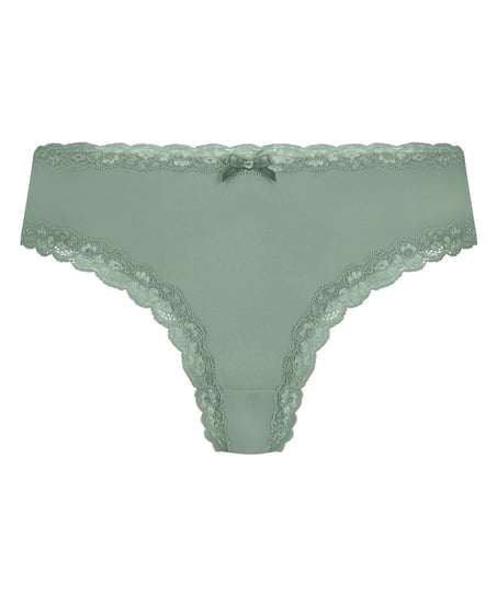 V-shaped Brazilian knickers mesh, Green