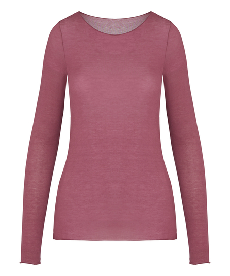 super soft Boatneck shirt with Cashmere, Purple