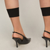 Sheer Socks Back Seam, Black