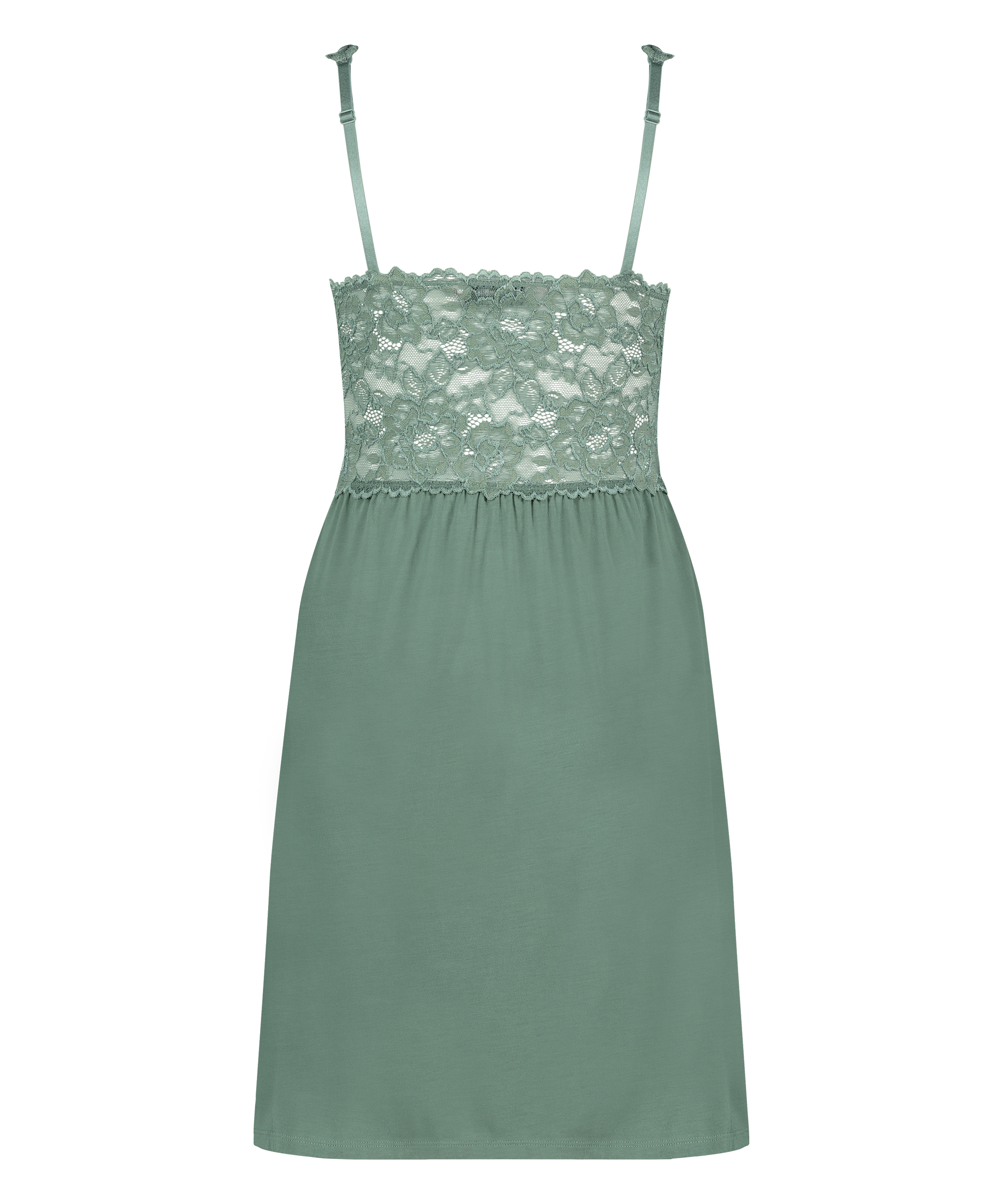 Nora Lace Slip Dress, Green, main