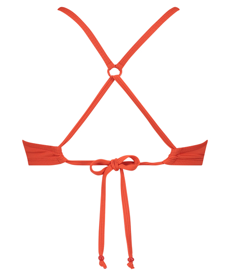 Aruana Rib Bikini Top, Orange
