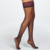 Stay Ups 15 Denier Lace, Purple