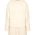 Pyjama Set Fleece with Hearts, White