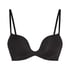 Deep-V Padded Underwired Push-Up Bra, Black