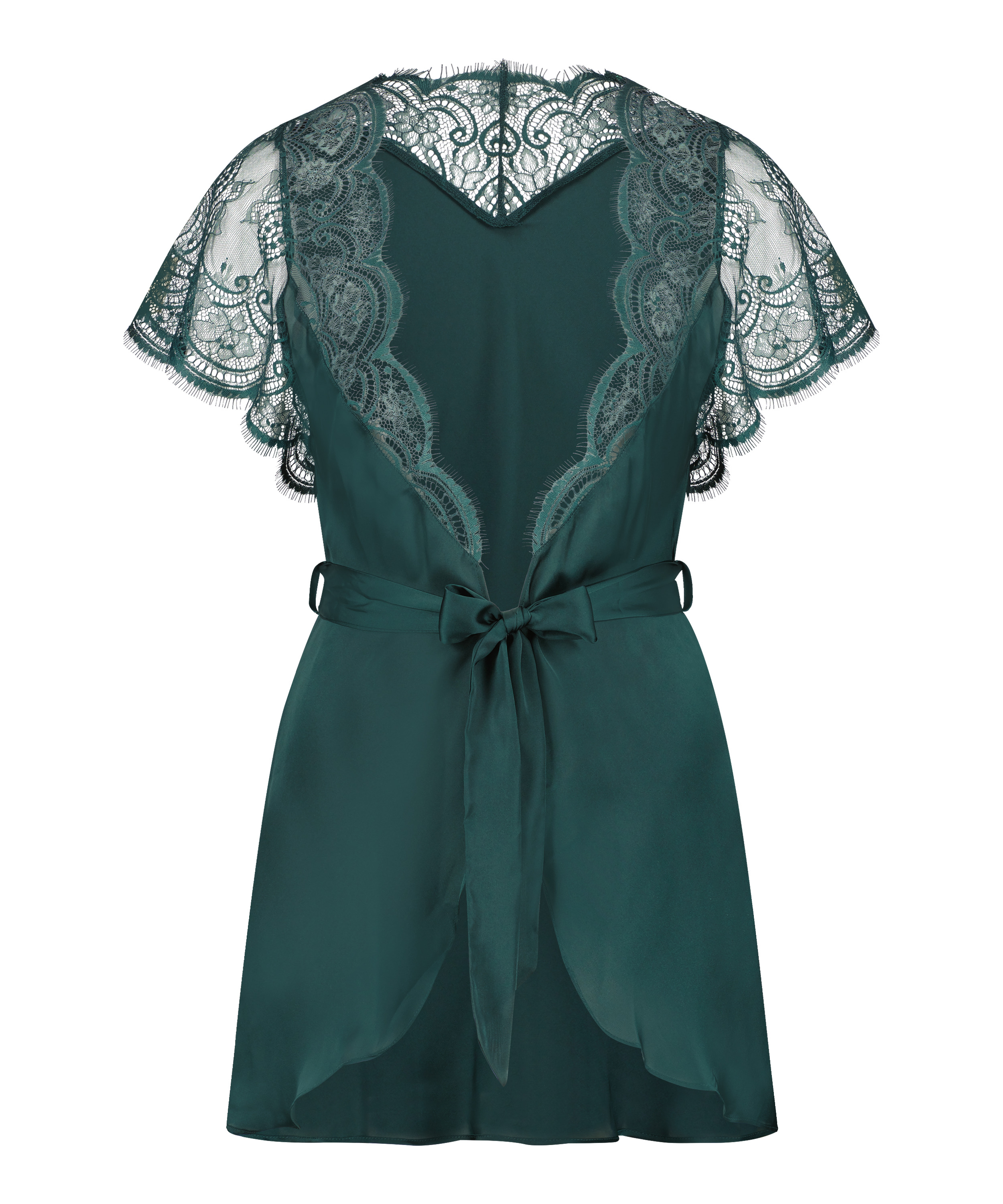 Coco satin kimono, Green, main