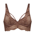 Raquel Non-Padded Longline Underwired Bra, Brown