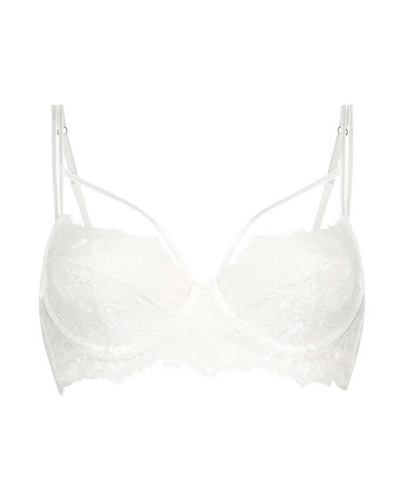 Isabella Non-Padded Underwired Longline Bra, White