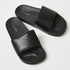 Snake print slippers, Black