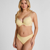 Lace Back Invisible Thong, Yellow