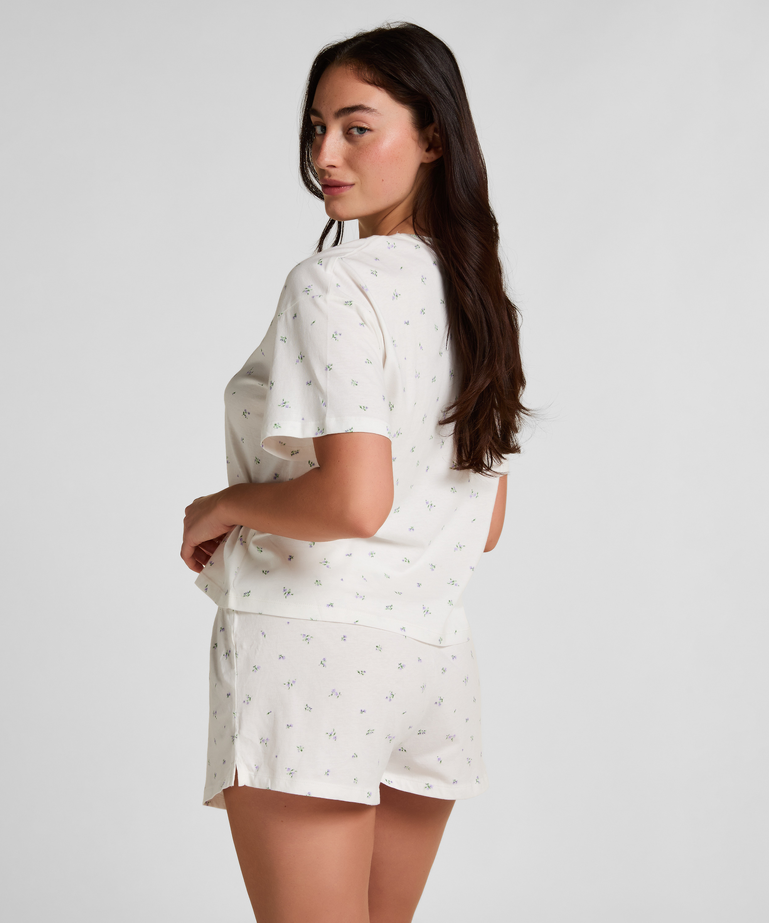 Pyjama Set Cotton, White, main