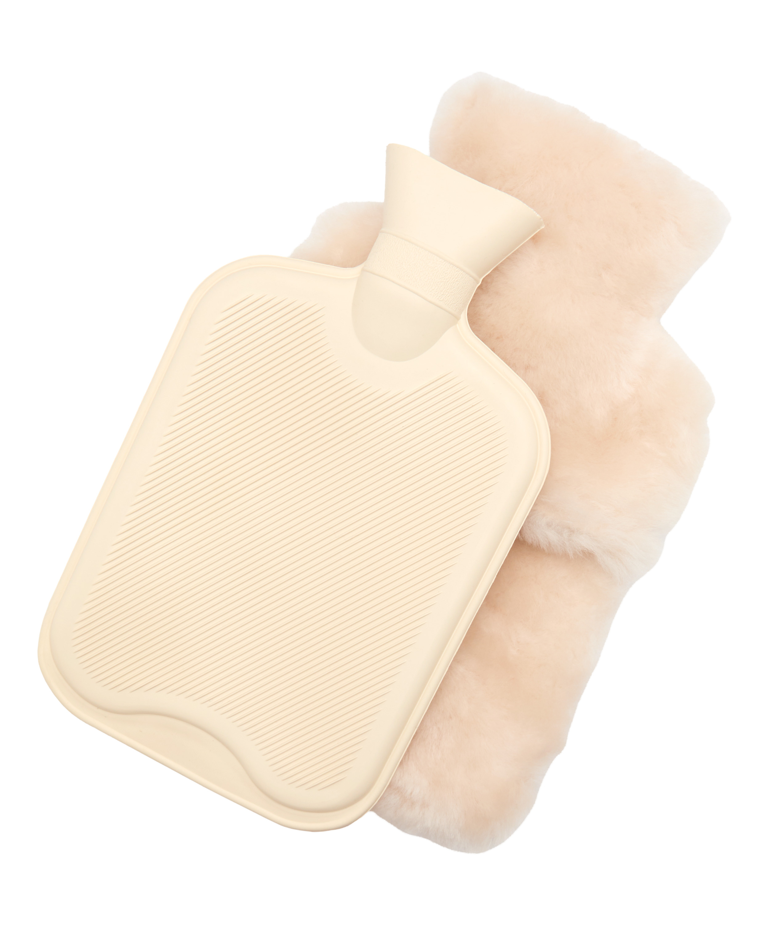 Hot Water Bottle Sheepskin, White, main