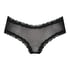 V-shaped Brazilian knickers mesh, Black