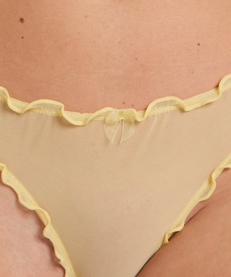3-Pack Gingham Thong, Yellow