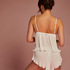 Chiffon Plisse Cami Set, White