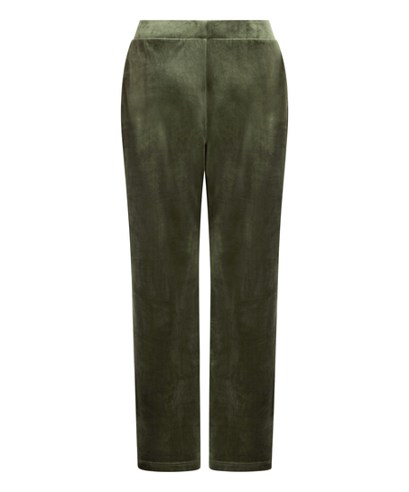 Petite Velours Pyjama Bottoms, Green