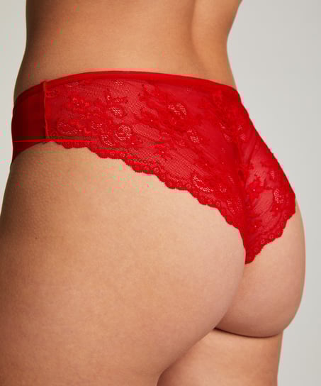 Invisible Lace Back Brazilian, Red