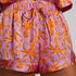Satin pyjama shorts, Purple