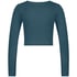 HKMX Seamless Sport Cropped Top, Green