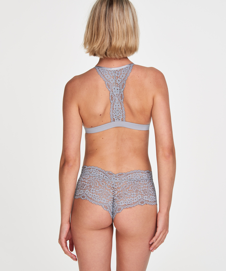 Marina Padded Triangle Bralette, Gray
