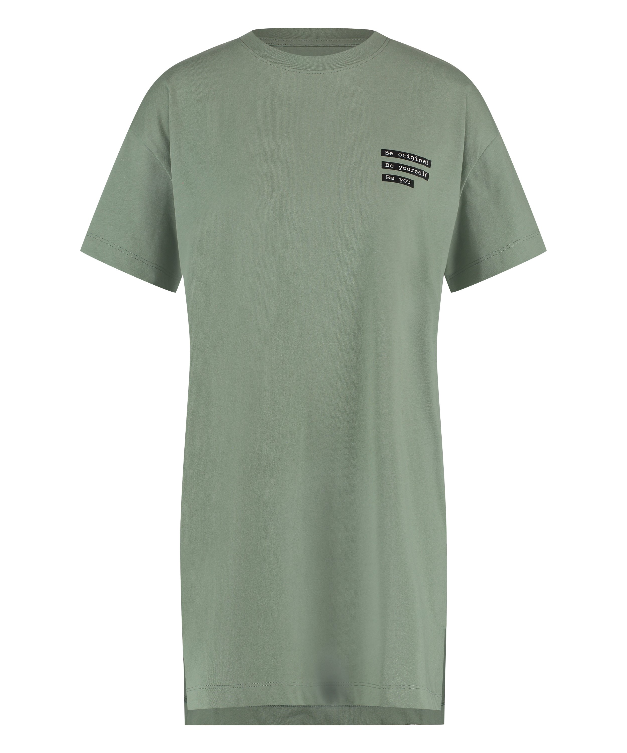 Round Neck Nightshirt, Green, main