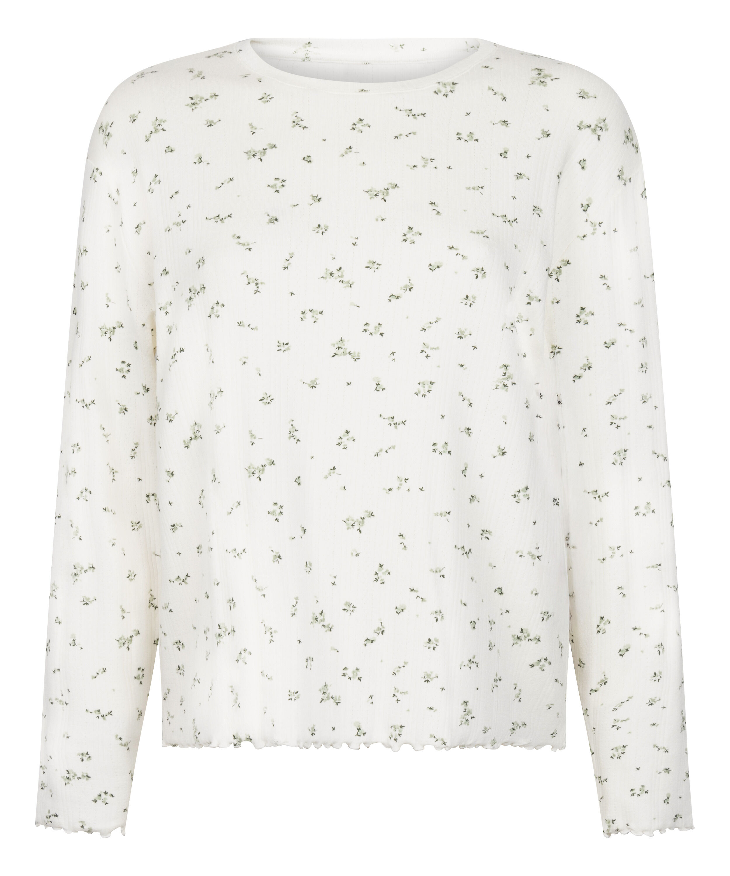 Pyjama Top Loose Pointelle, White