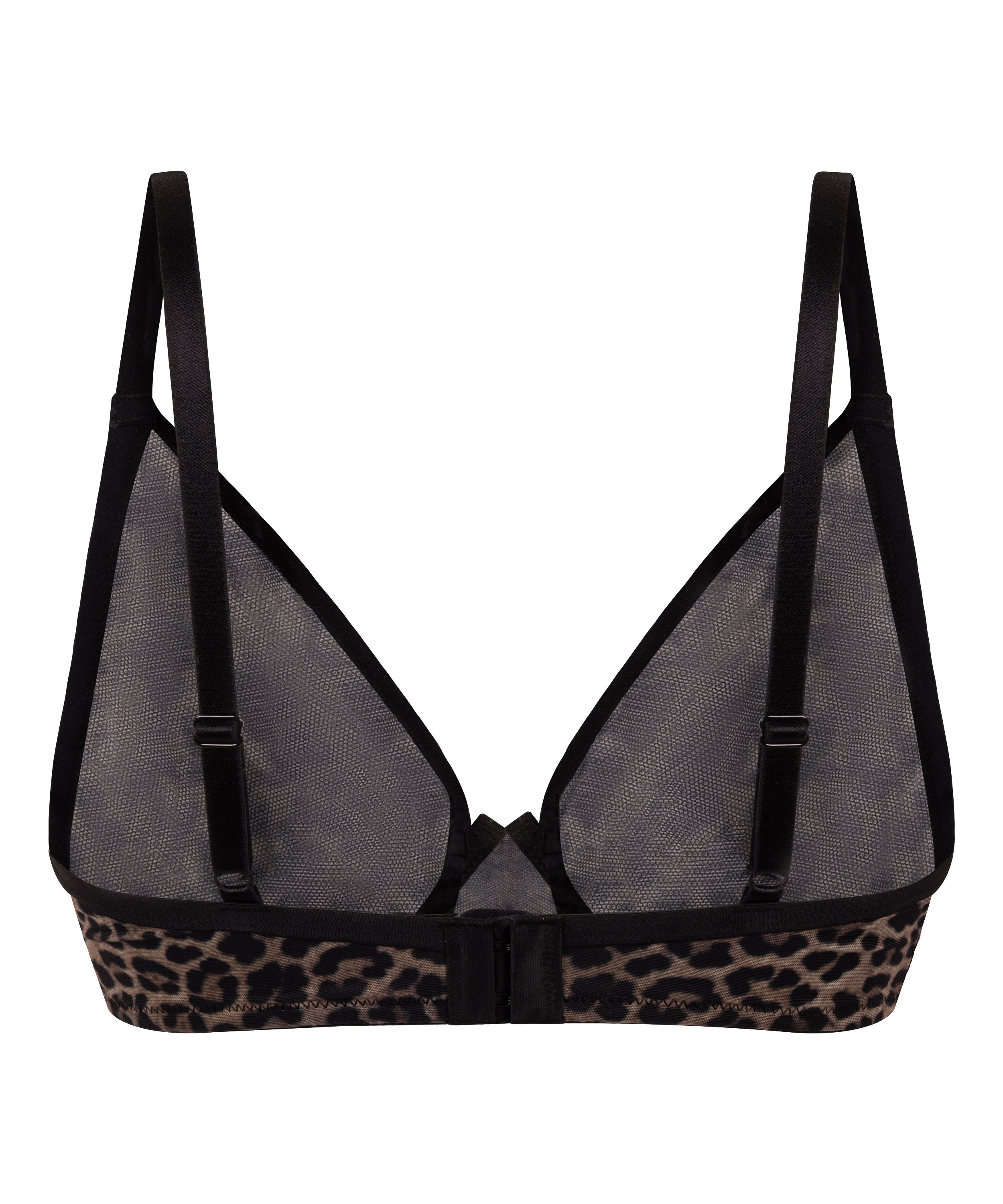 Tara Leopard Non-Padded Underwired Bra, Black, main