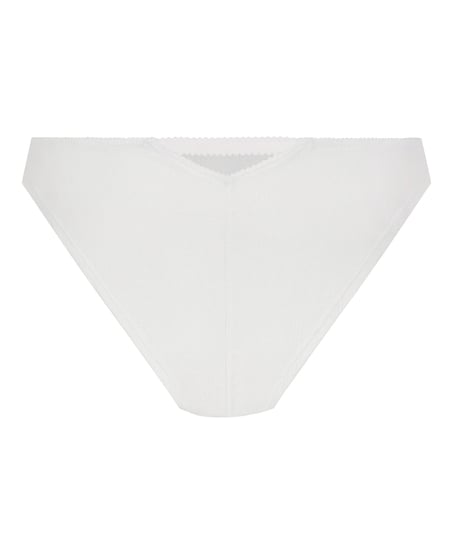 Pointelle Brazilian, White