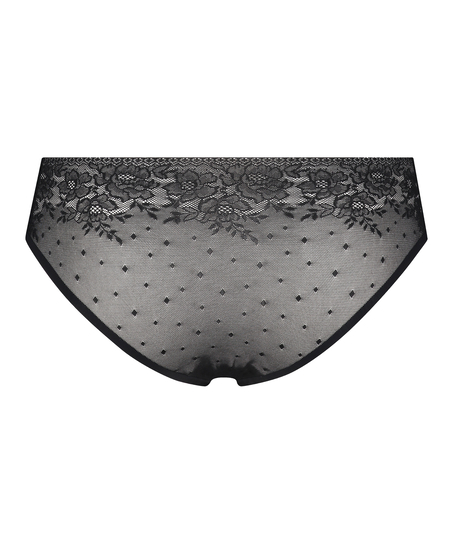 Invisible Brazilian Allover Lace, Black