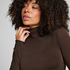 super soft Turtleneck Shirt with Cashmere, Brown