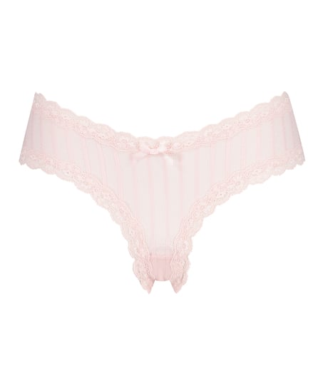 V-shaped Brazilian knickers mesh, Pink