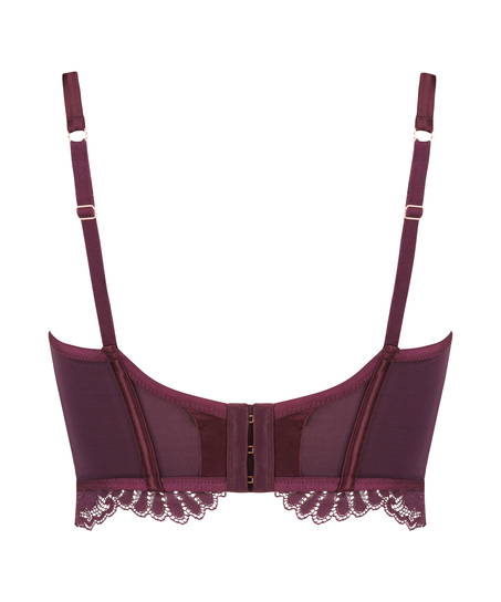 Jamie Non-Padded Underwired Longline Bra, Purple