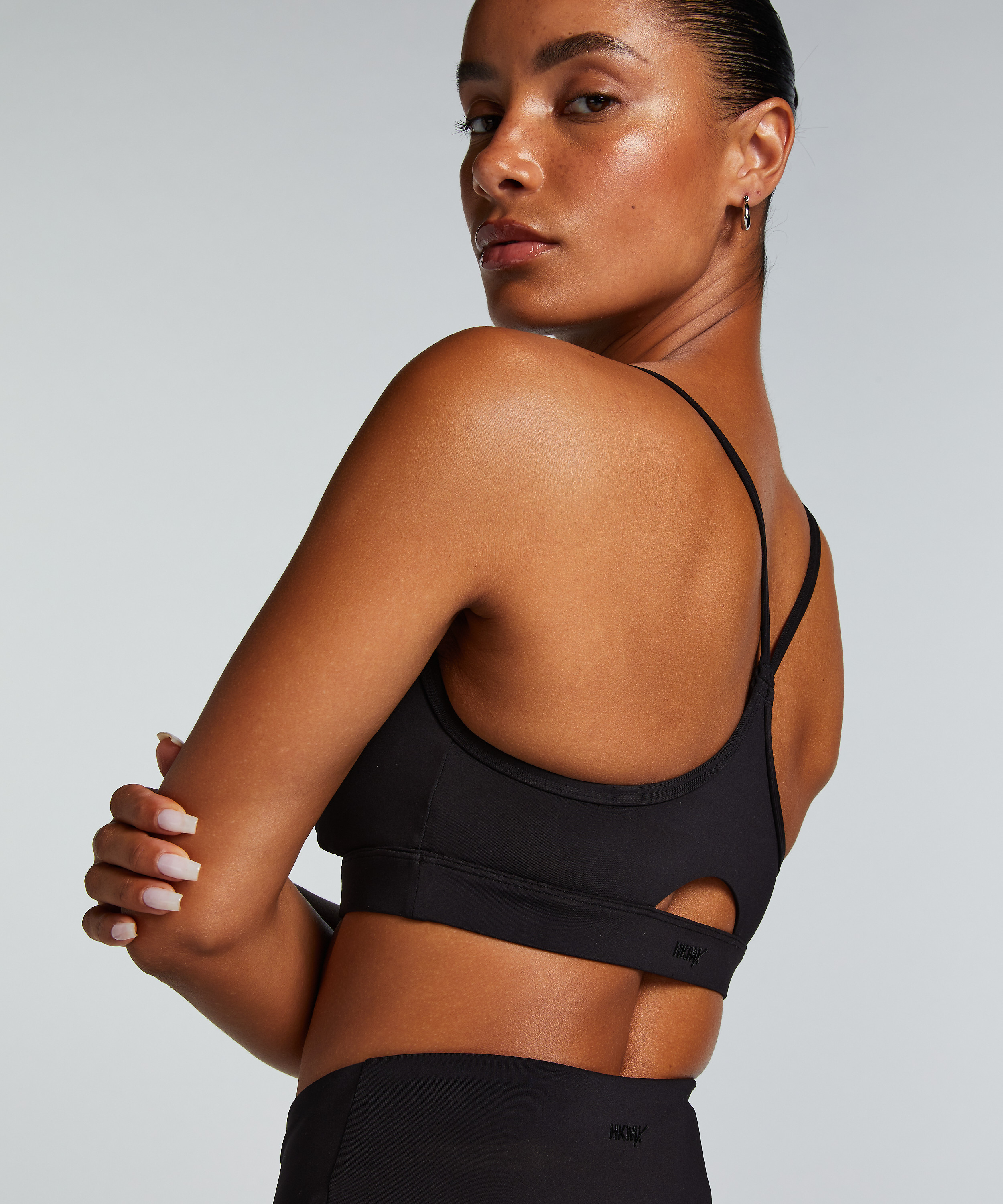 HKMX Sports Bra Level 1, Black, main