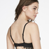 Alicia Padded Underwired Longline Bra, Black