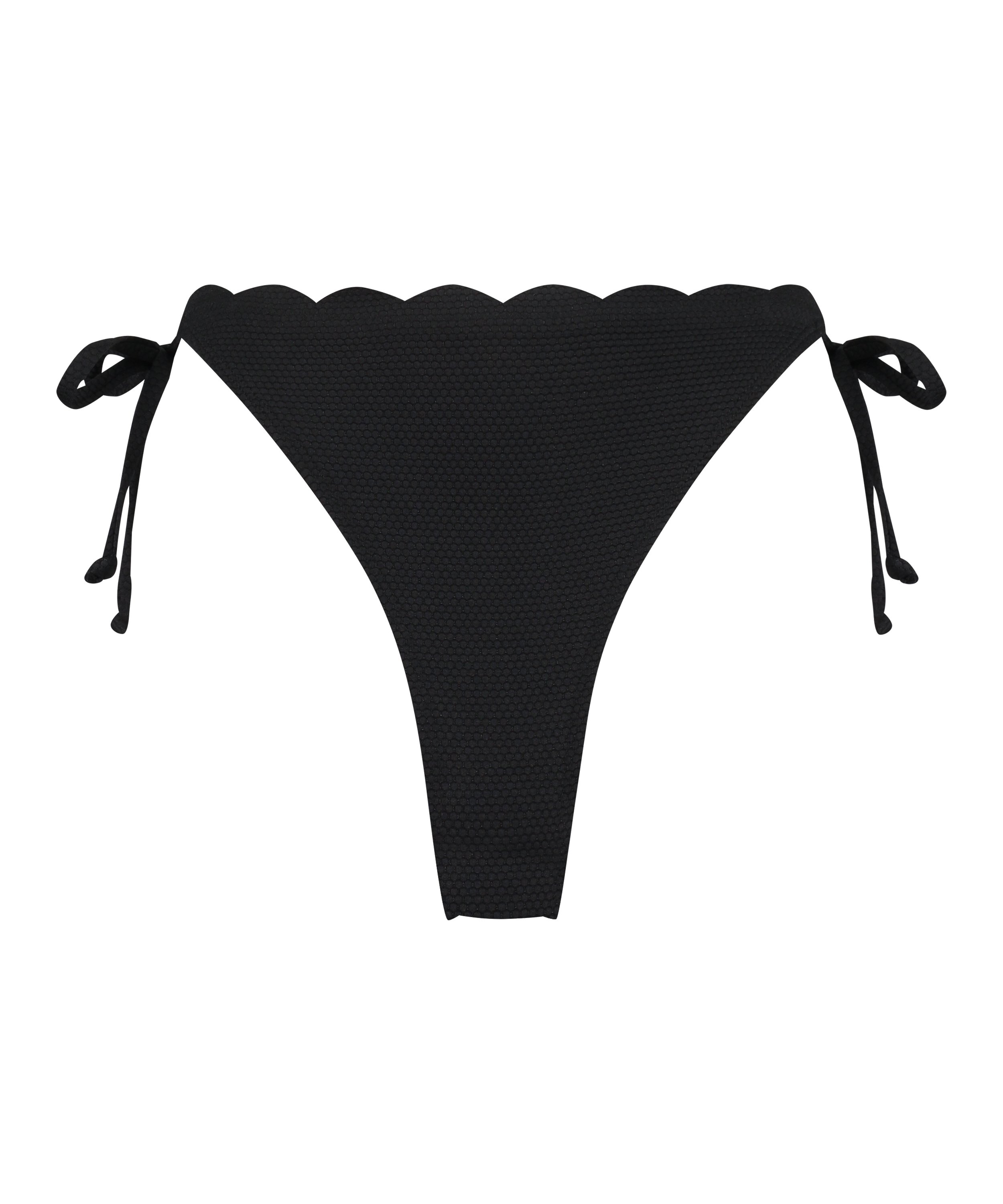 Scallop Bikini Bottoms, Black, main