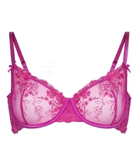 Peonie Non-Padded Underwired Bra, Pink