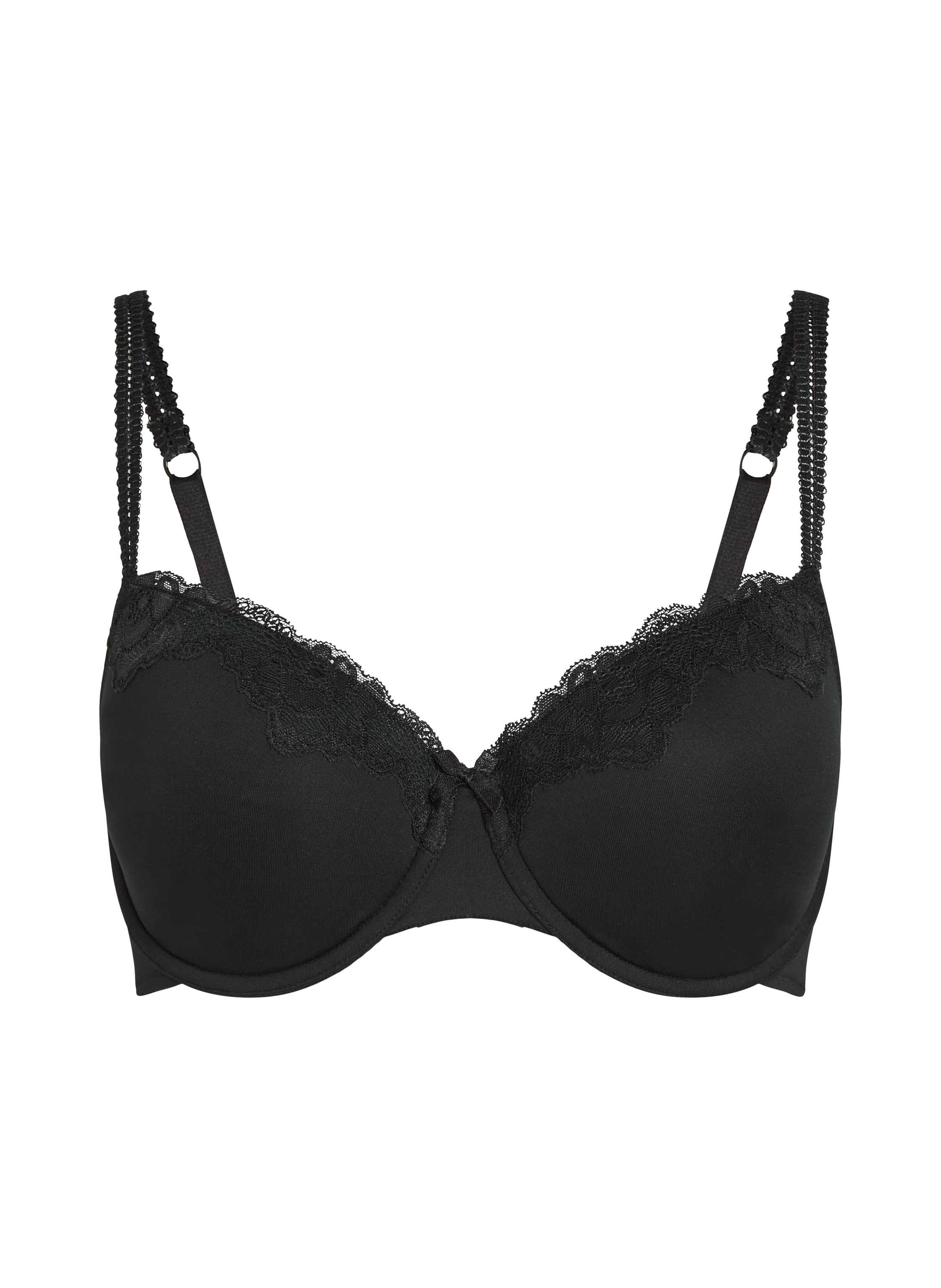Secret Lace Padded Underwired Bra, Black, main
