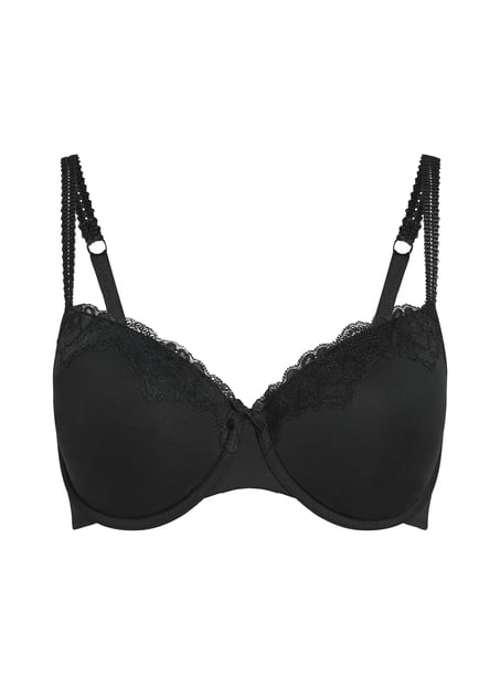 Secret Lace Padded Underwired Bra, Black