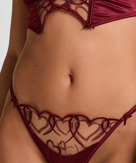 Olivia Highleg Thong, Red