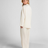 Satin Pinstripe Trousers, White