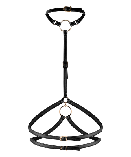 PU Harness Top, Black