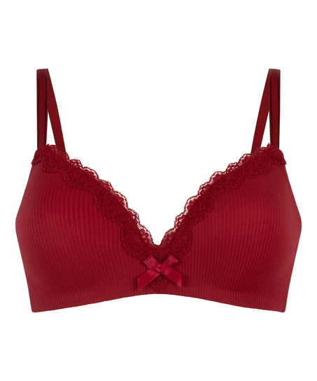 Lola Padded Non-Wired Bra, Red