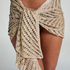 Beach Sequin Pareo, Beige