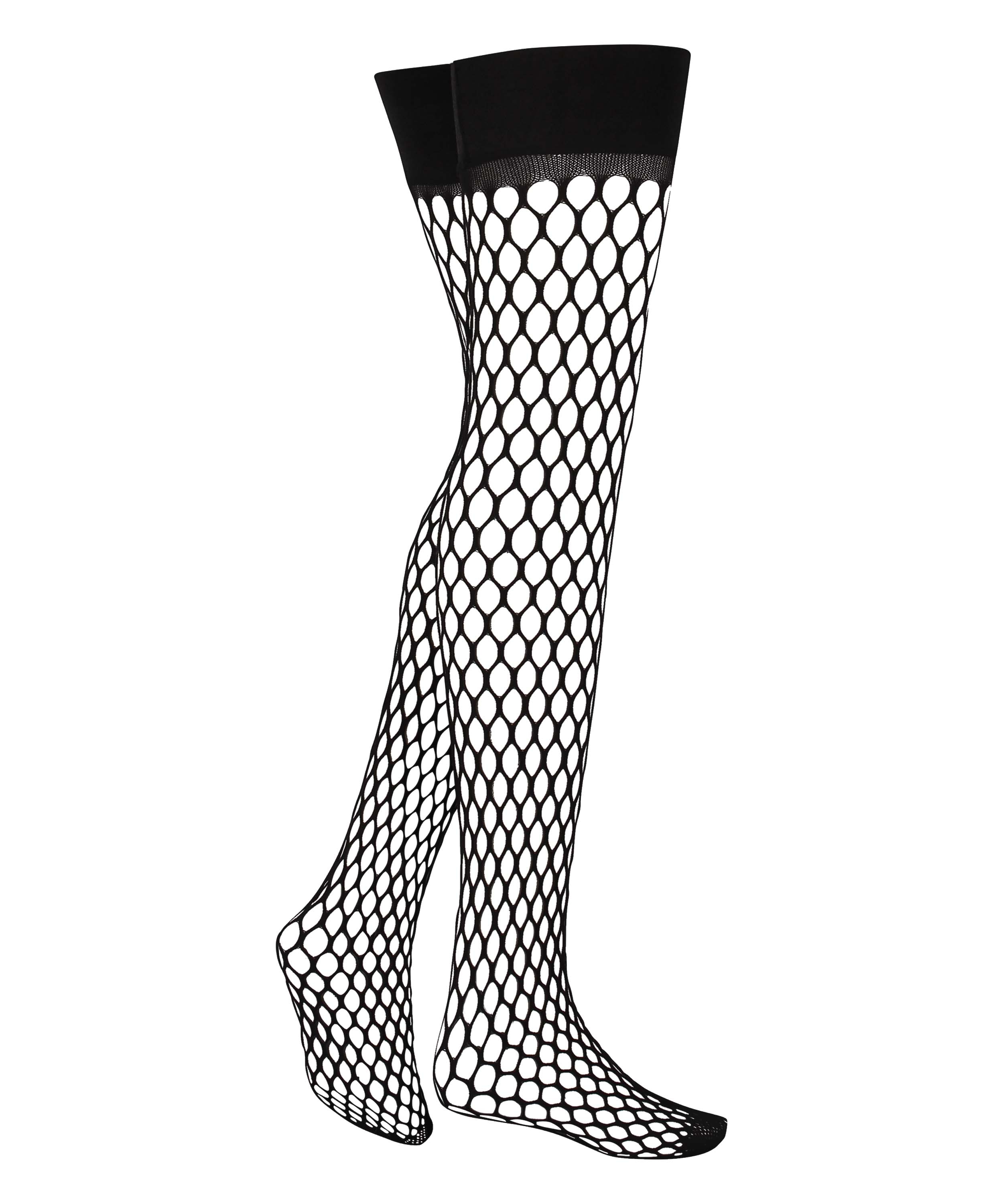 Private Fishnet Hold-Ups, Black, main