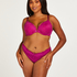 Rose padded push-up bra, Purple