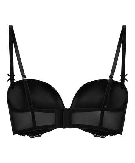 Posie Padded Underwired Strapless Maximizer Bra, Black