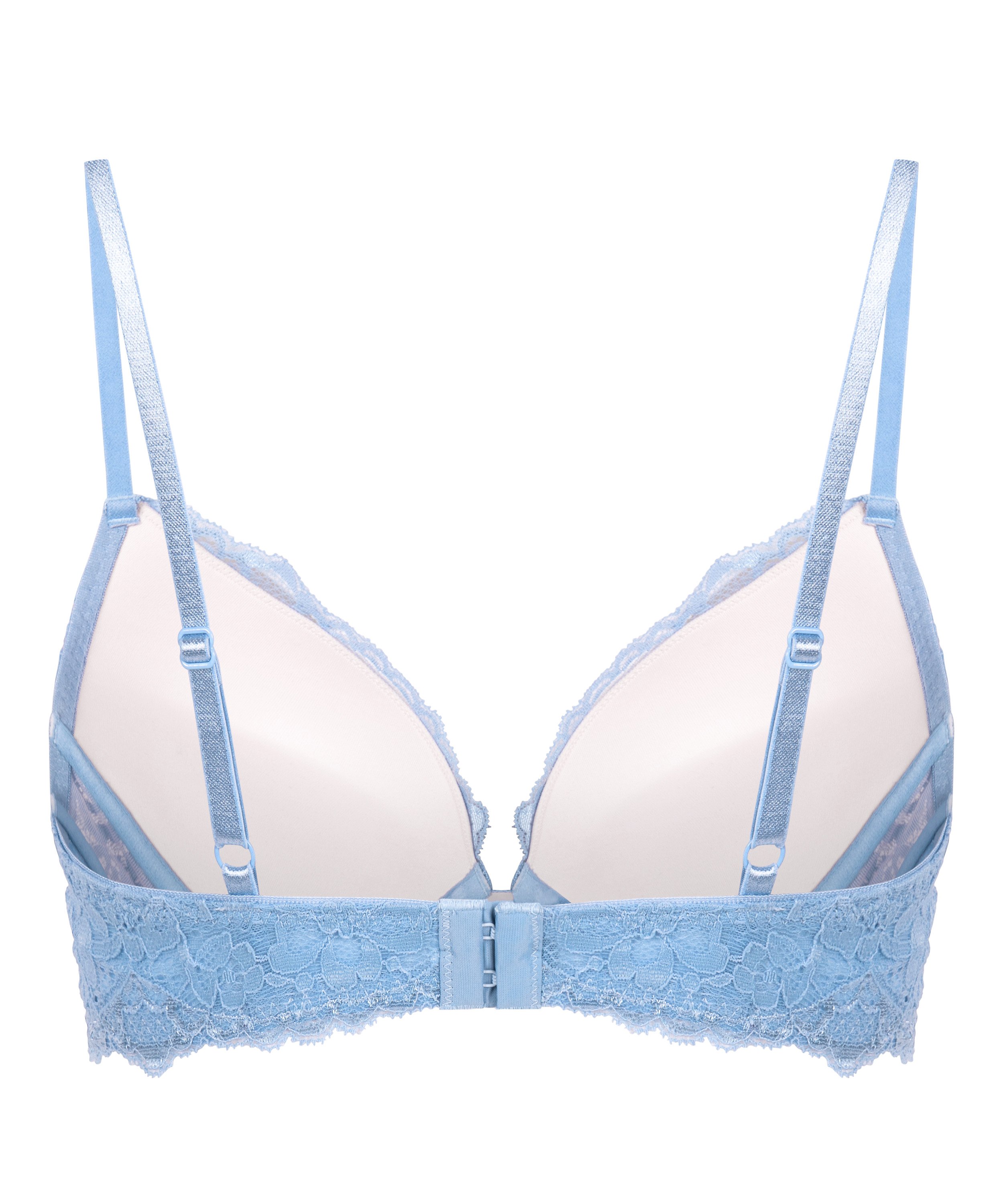 Marine Padded Push-Up Underwired Bra, Blue, main