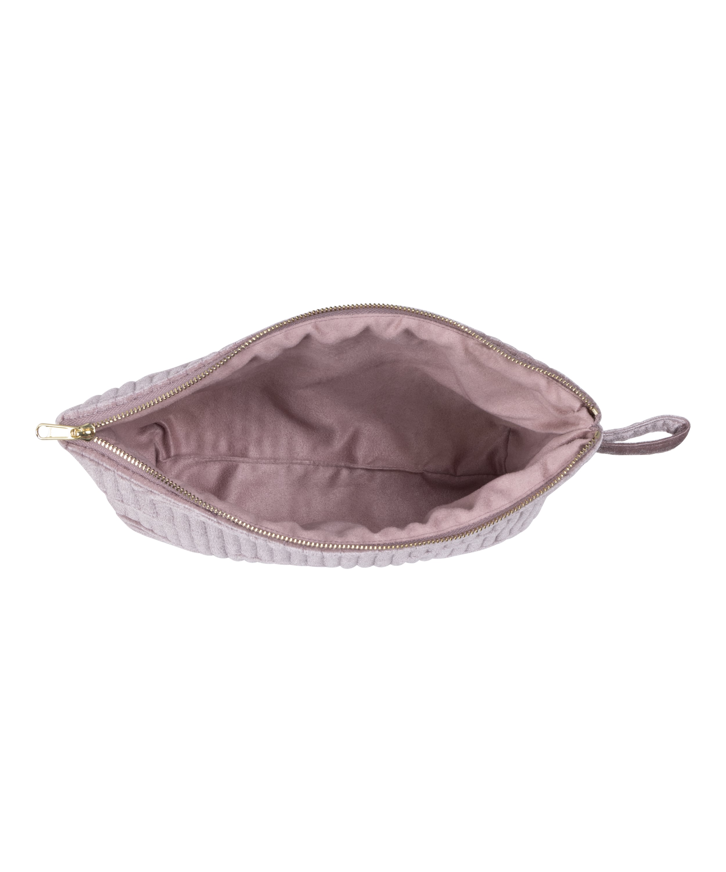 Velour Make-Up Bag Big, Purple, main