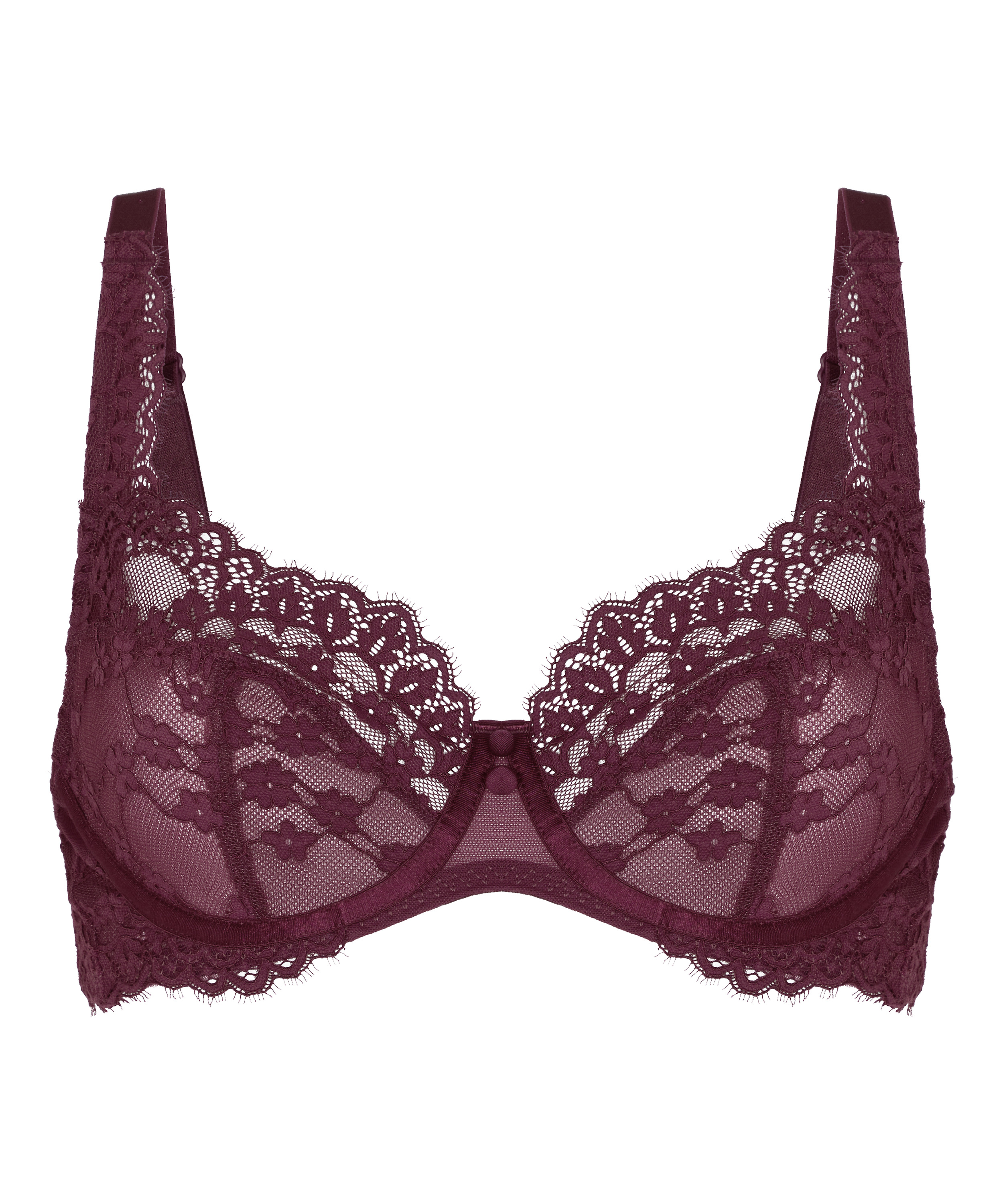 Daisy Non-Padded Underwired Bra, Purple, main